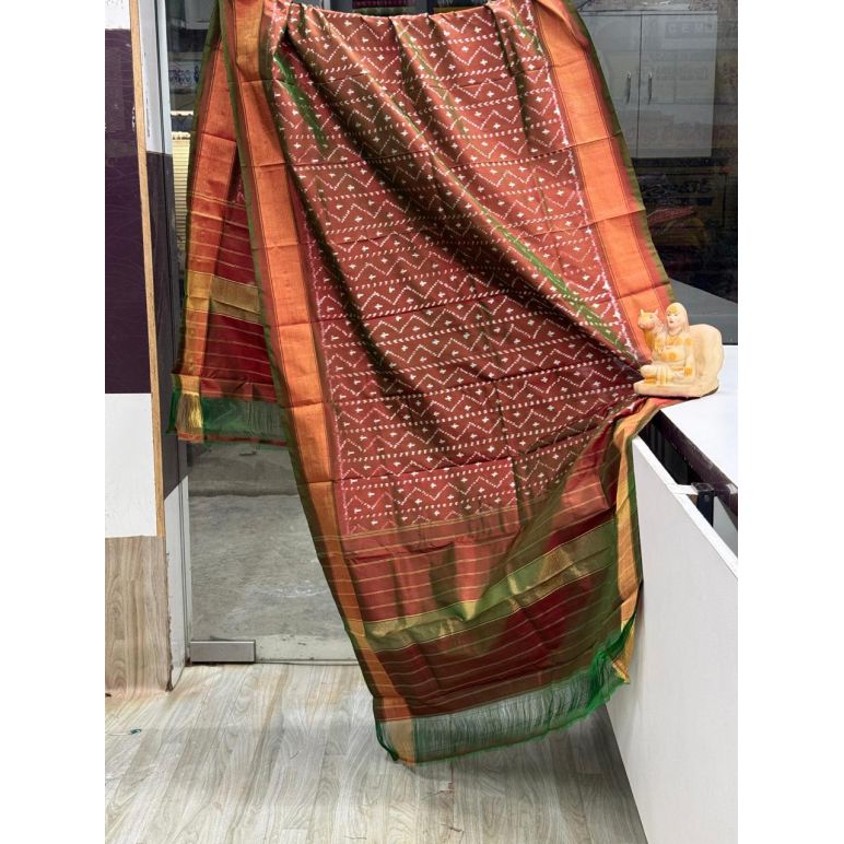PSRGISDP5Y08ZNCD17- Ikat Silk dupatta