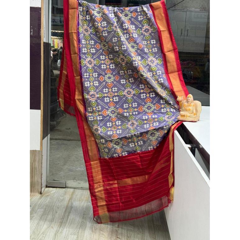 PSRGISDP5Y08ZNCD26- Ikat Silk dupatta