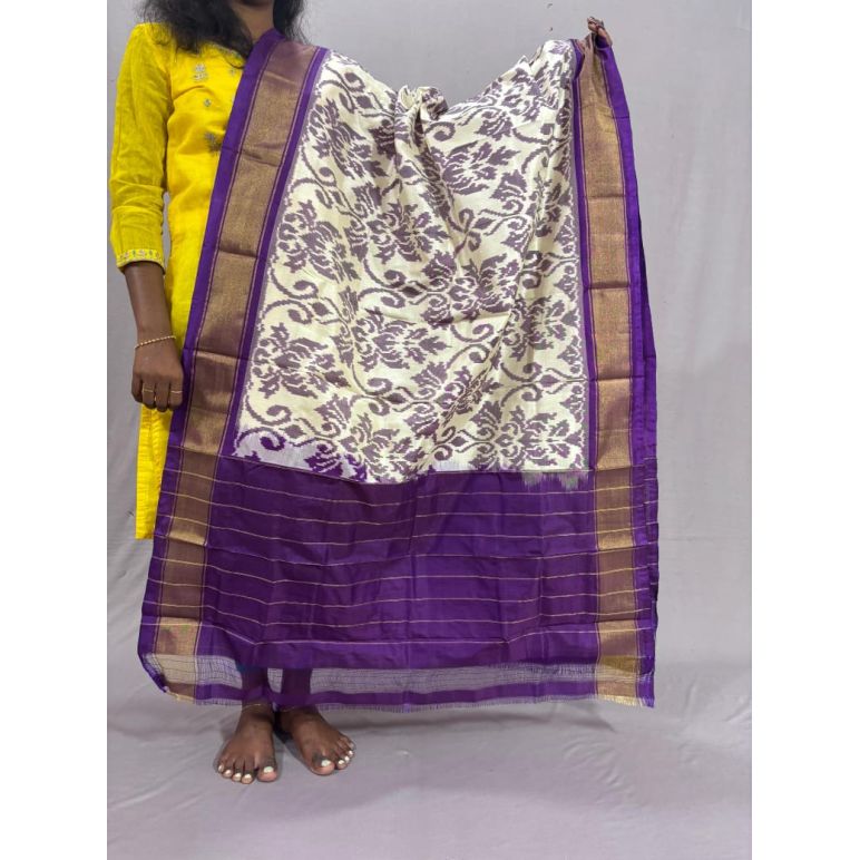 PSSIISDP5Y09ECCD22- Ikat Silk dupatta