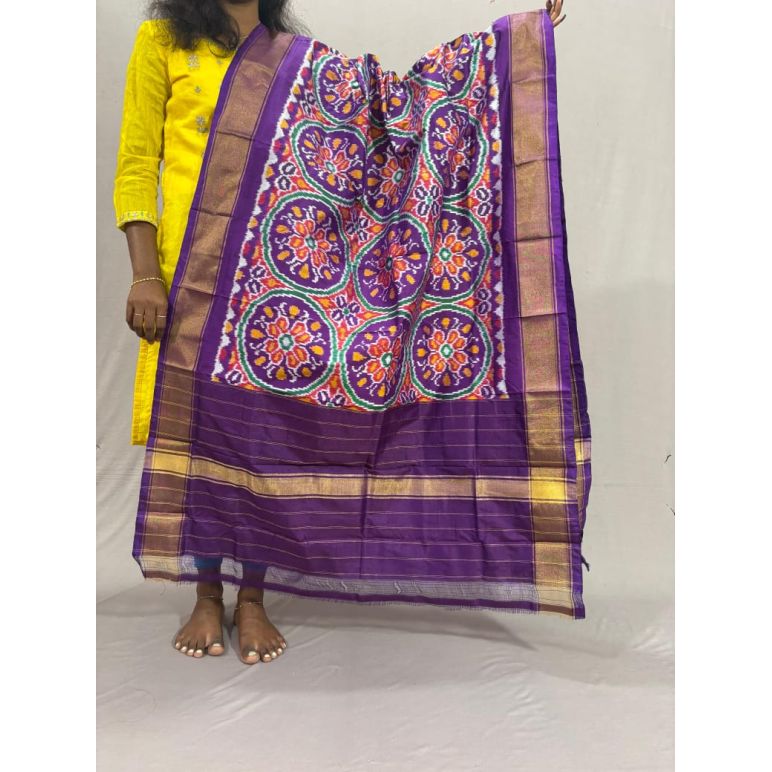 PSSIISDP5Y09ECCD23- Ikat Silk dupatta