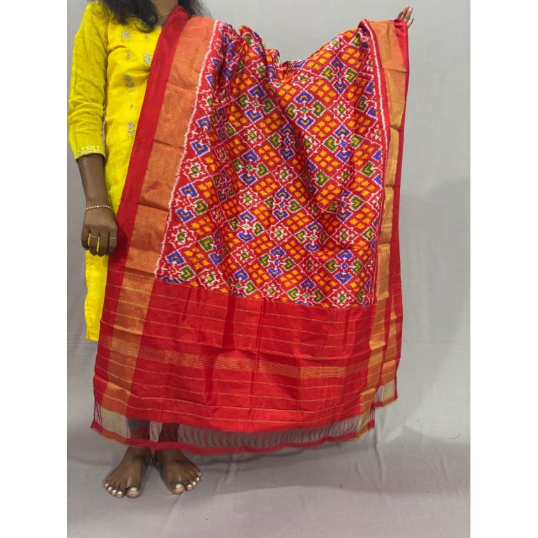 PSSIISDP5Y09ECCD24- Ikat Silk dupatta