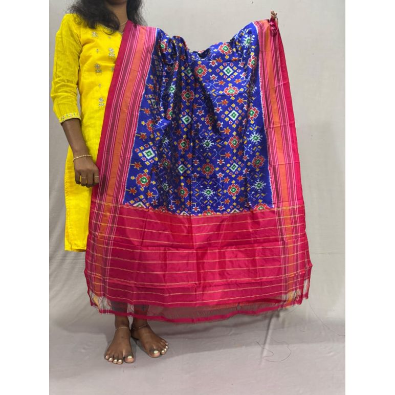 PSSIISDP5Y09ECCD25- Ikat Silk dupatta