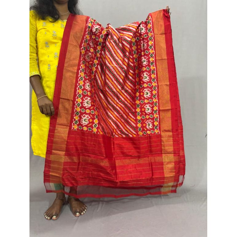 PSSIISDP5Y09ECCD32- Ikat Silk dupatta