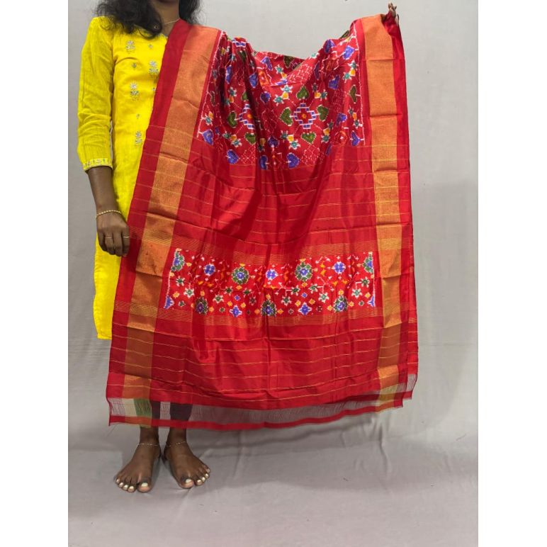 PSSIISDP5Y09ECCD38- Ikat Silk dupatta