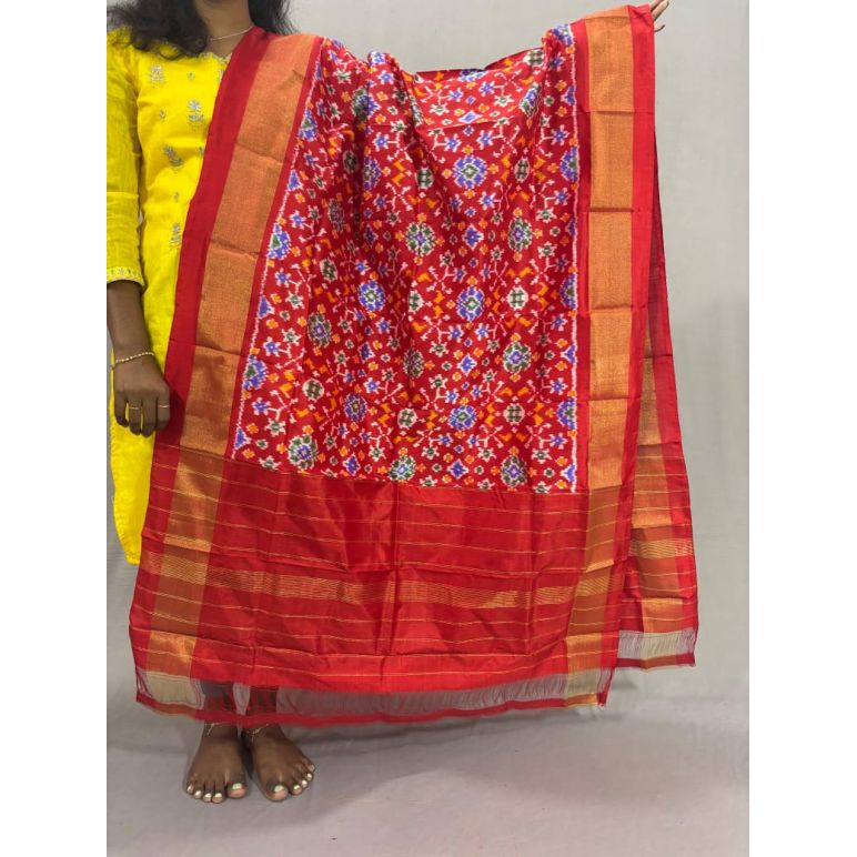 PSSIISDP5Y09ECCD47- Ikat Silk dupatta