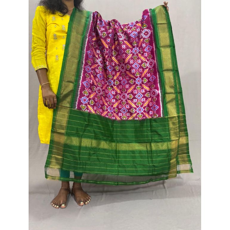PSSIISDP5Y09ECCD54- Ikat Silk dupatta