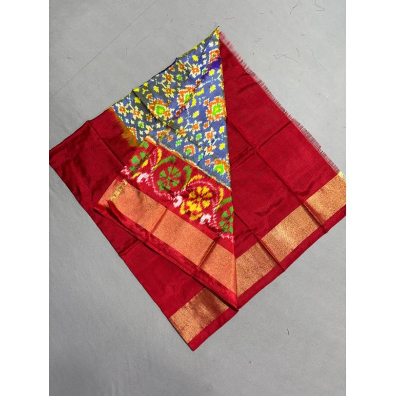 PSSIZSLG5Y08IBDC48- Zero Size Ikat Silk Lehenga