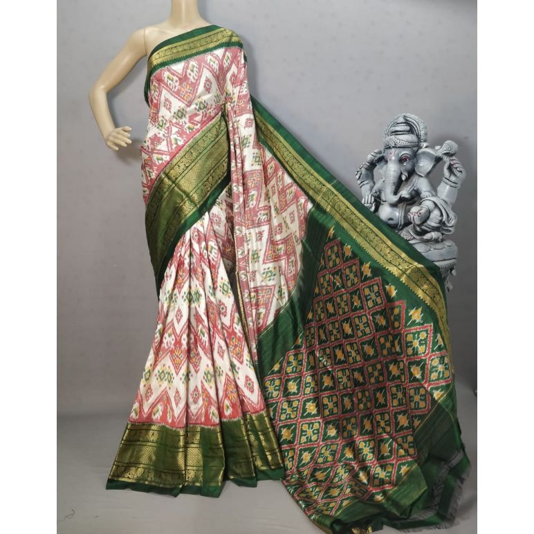 PURRKBIP5Y09DECD10- Kanchi border Ikat silk saree