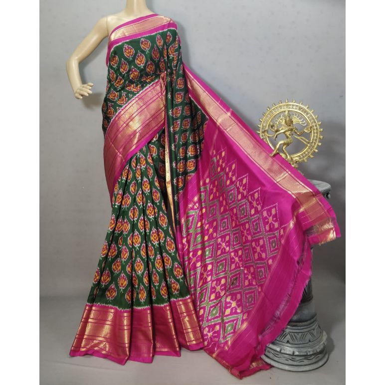 PURRKBIP5Y09DECD11- Kanchi border Ikat silk saree
