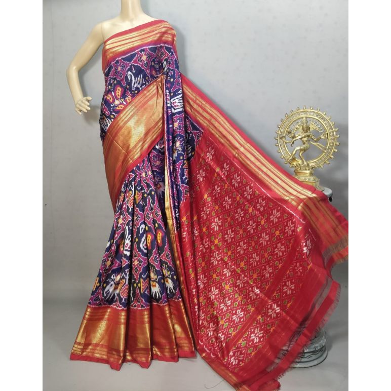 PURRKBIP5Y09DECD32- Kanchi border Ikat silk saree