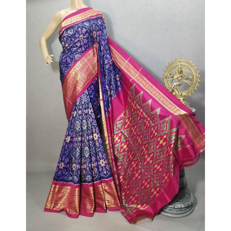 PURRKBIP5Y09DECD34- Kanchi border Ikat silk saree