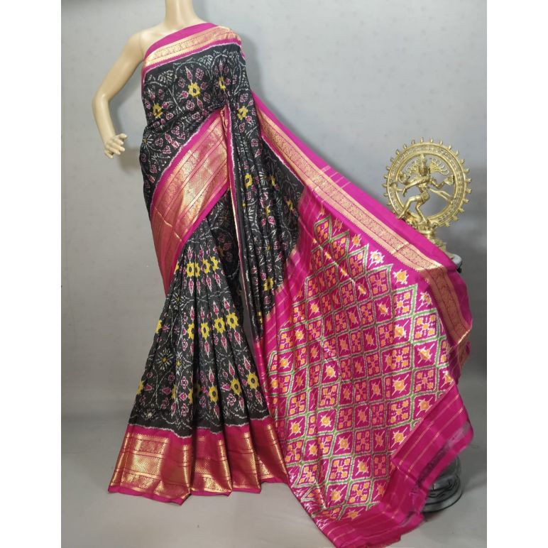 PURRKBIP5Y09DECD37- Kanchi border Ikat silk saree
