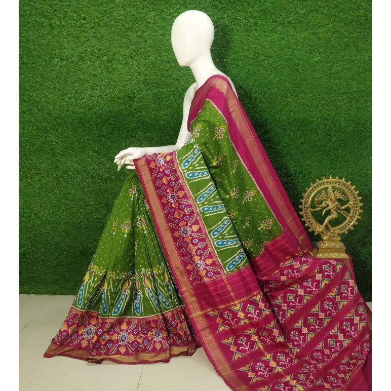 PUSNIDSS5Y09NDCC02- Ikat silk saree