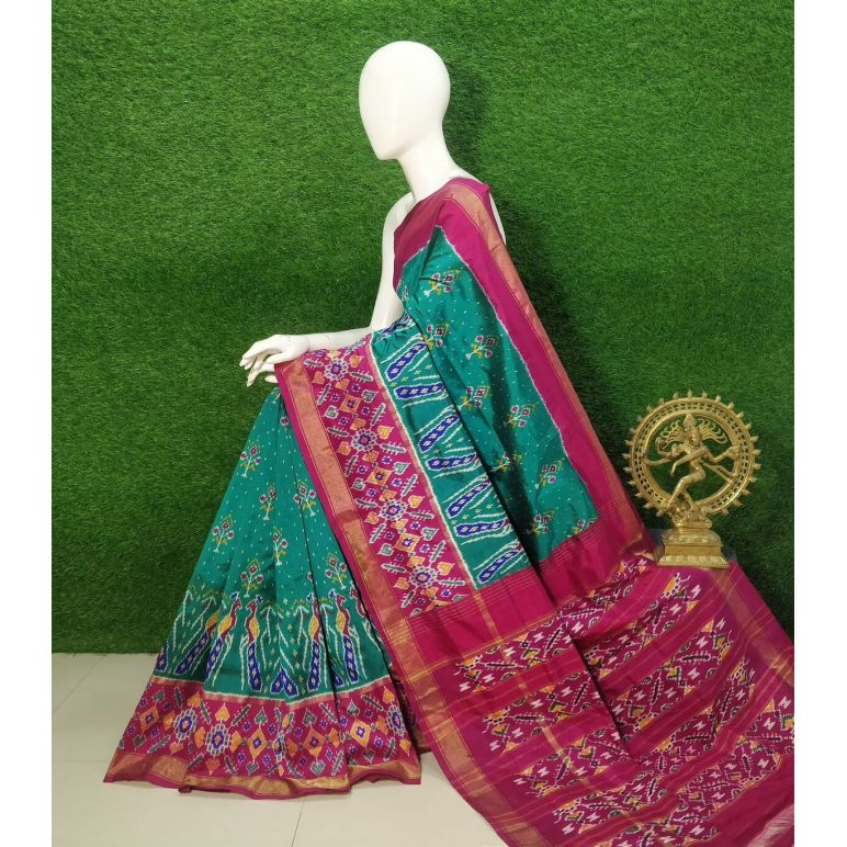 PUSNIDSS5Y09NDCC04- Ikat silk saree