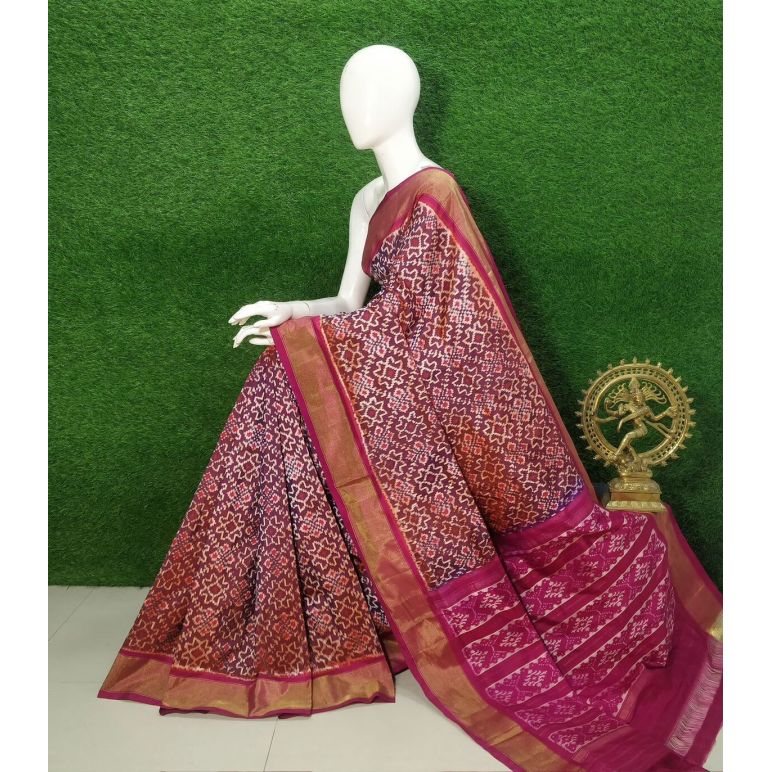 PUSNIDSS5Y09NDCC10- Ikat silk saree