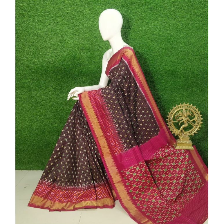 PUSNIDSS5Y09NDCC17- Ikat silk saree