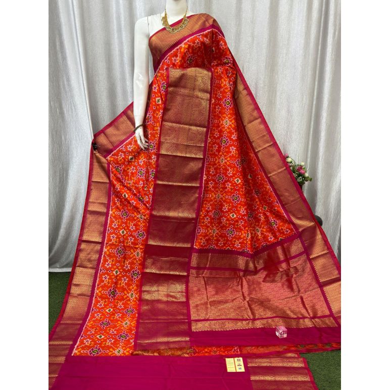 PASKKBRS5Y12FSDC17- Kanchi border Ikat silk saree