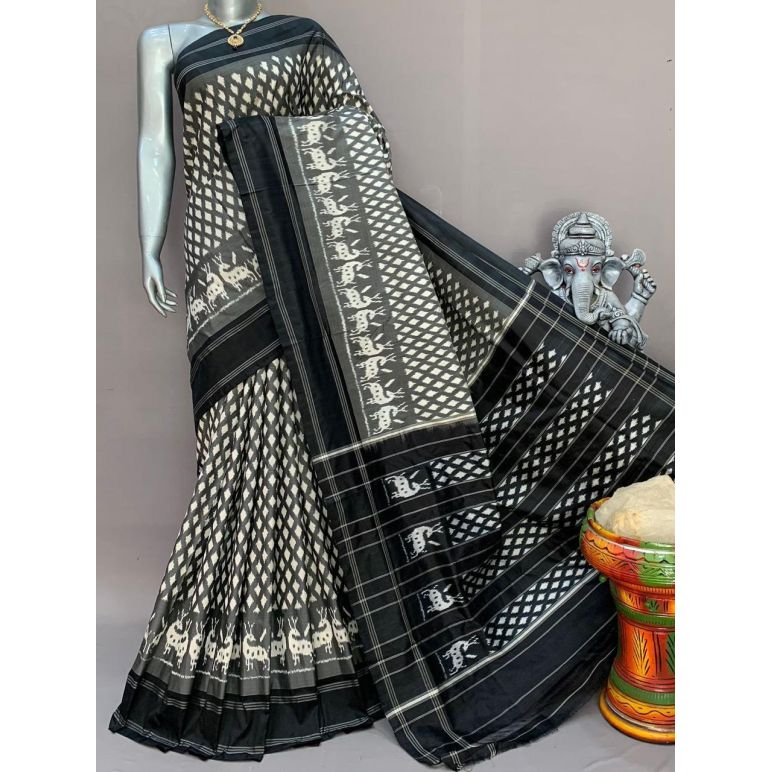PDLSIDSS5Y12TSCD06- Ikat silk saree