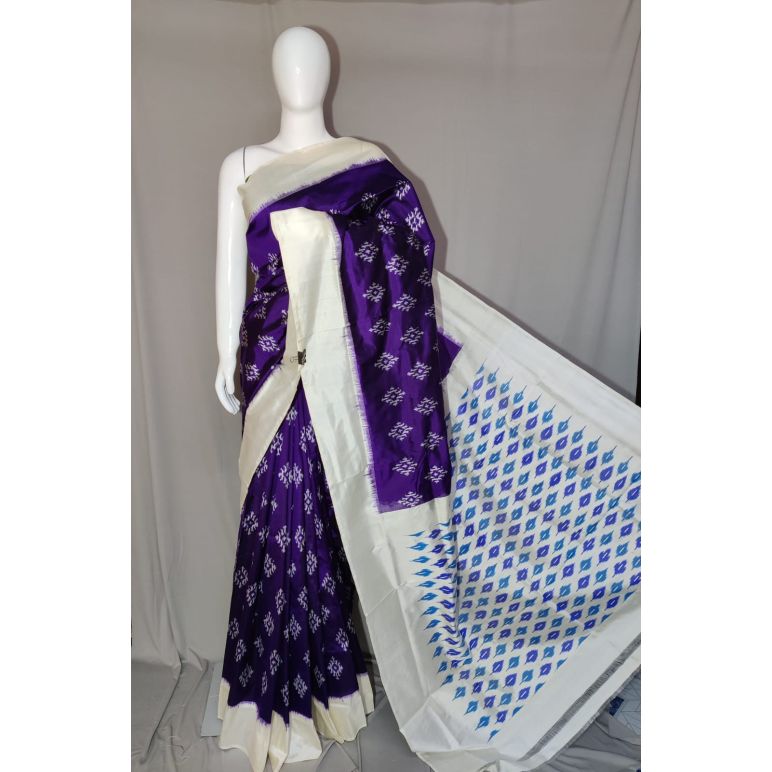 PDLSIDSS5Y12TSCD13- Ikat silk saree