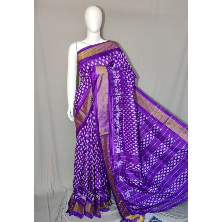 PDLSIDSS5Y12TSCD22- Ikat silk saree