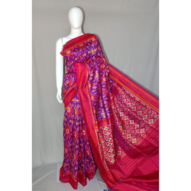 PDLSIDSS5Y12TSCD34- Ikat silk saree