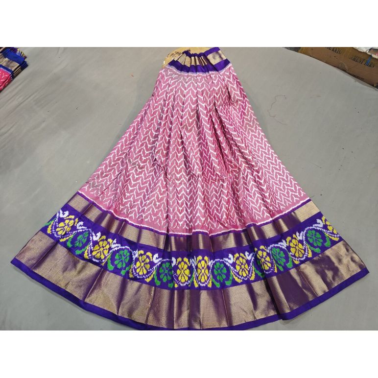 PGMRFSLG5Y18SZCD24- Free Size Ikat Silk Lehenga