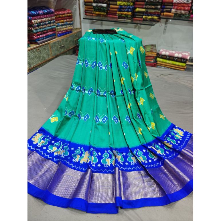 PGMRFSLG5Y18SZCD37- Free Size Ikat Silk Lehenga