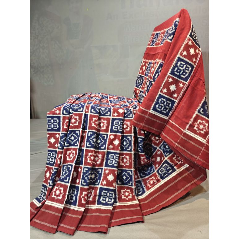 PGMRICTS5Y11SBDC19- Double Ikat cotton saree