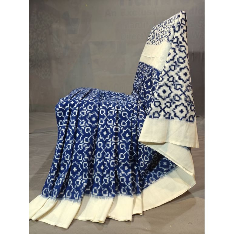 PGMRICTS5Y11SBDC20- Double Ikat cotton saree