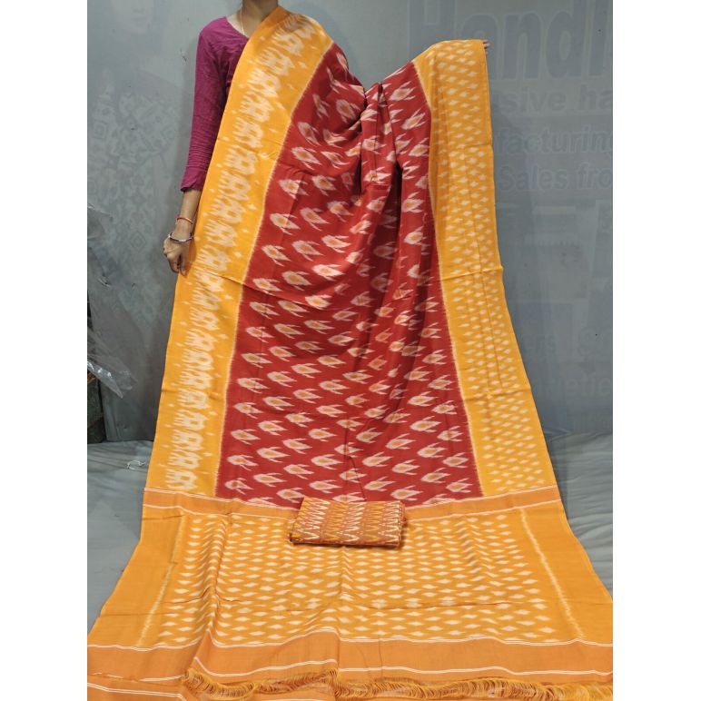 PGMRICTS5Y12INCD52- Ikat cotton saree