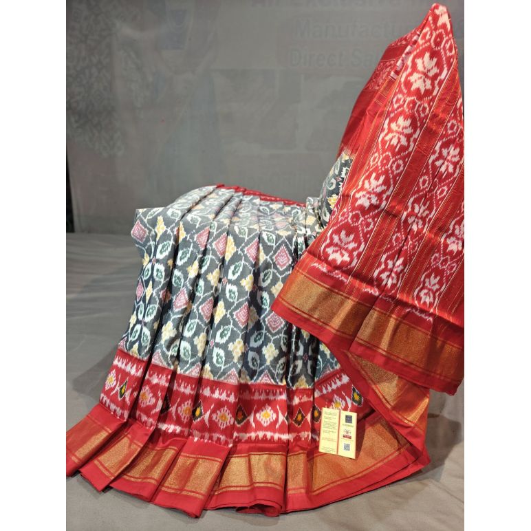 PGMRIDSS5Y12BXDC08- Ikat silk saree