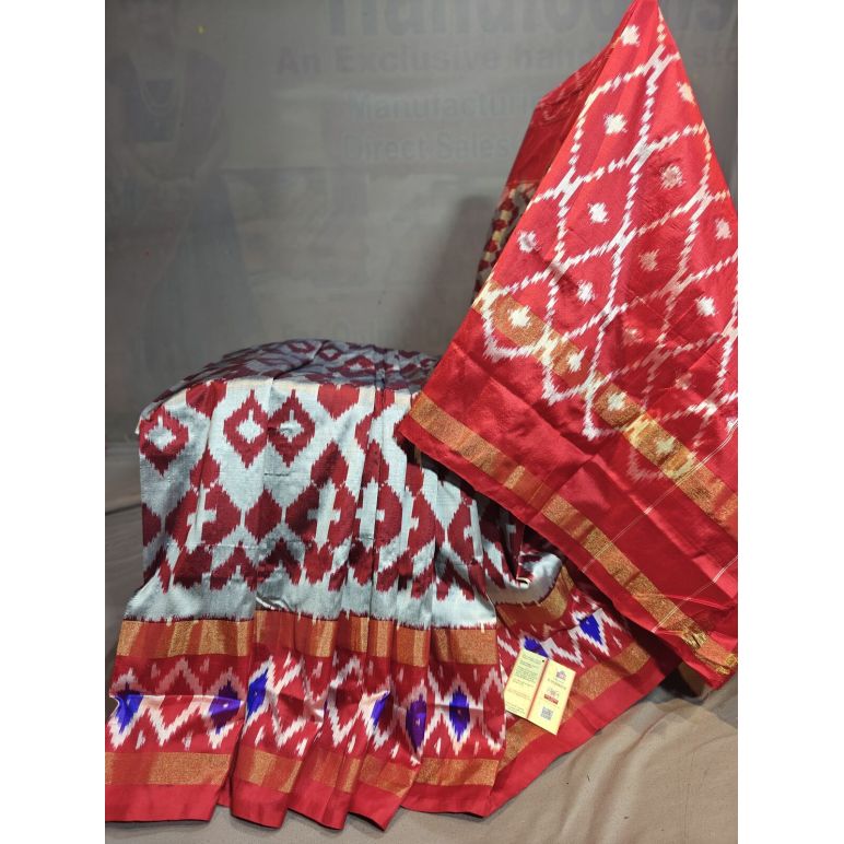PGMRILWS5Y12XEDC06- light weight Ikat silk saree