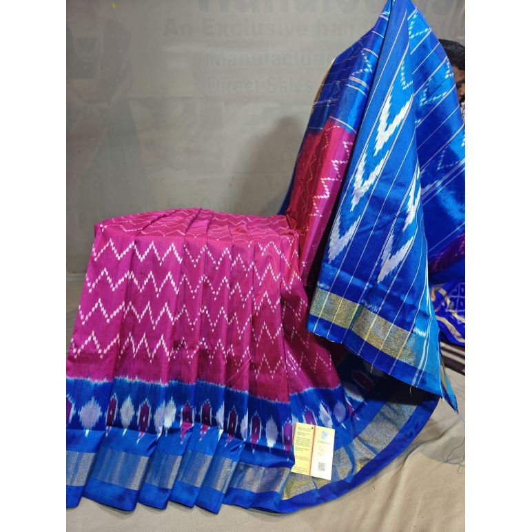 PGMRILWS5Y12XEDC44- light weight Ikat silk saree