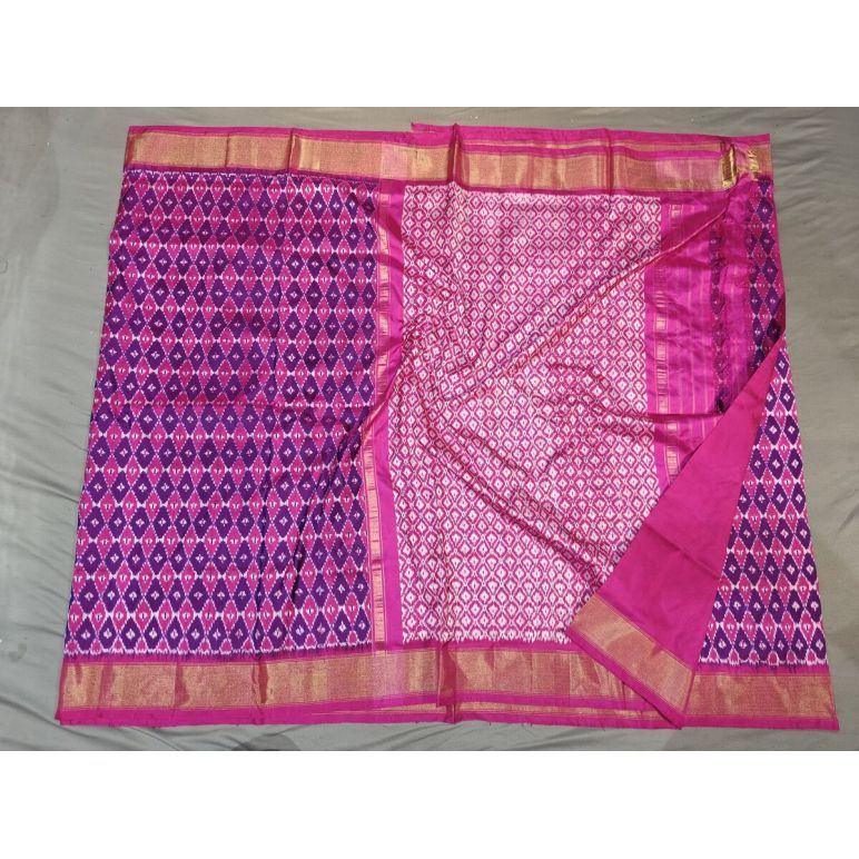 PGMRILWS5Y12XEDC50- light weight Ikat silk saree