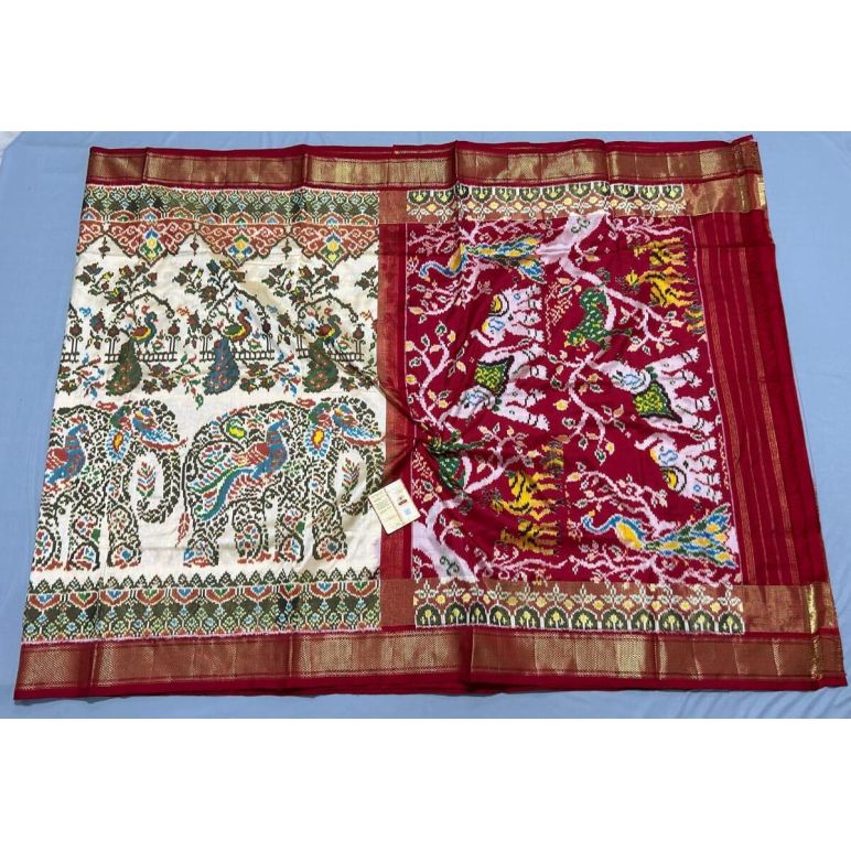 PPISIDSS5Y11SSDC10- Ikat silk saree