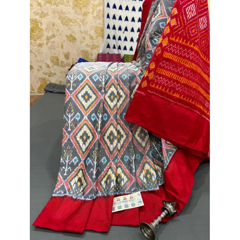 PRMHIDSS5Y10TSDC26- Ikat silk saree