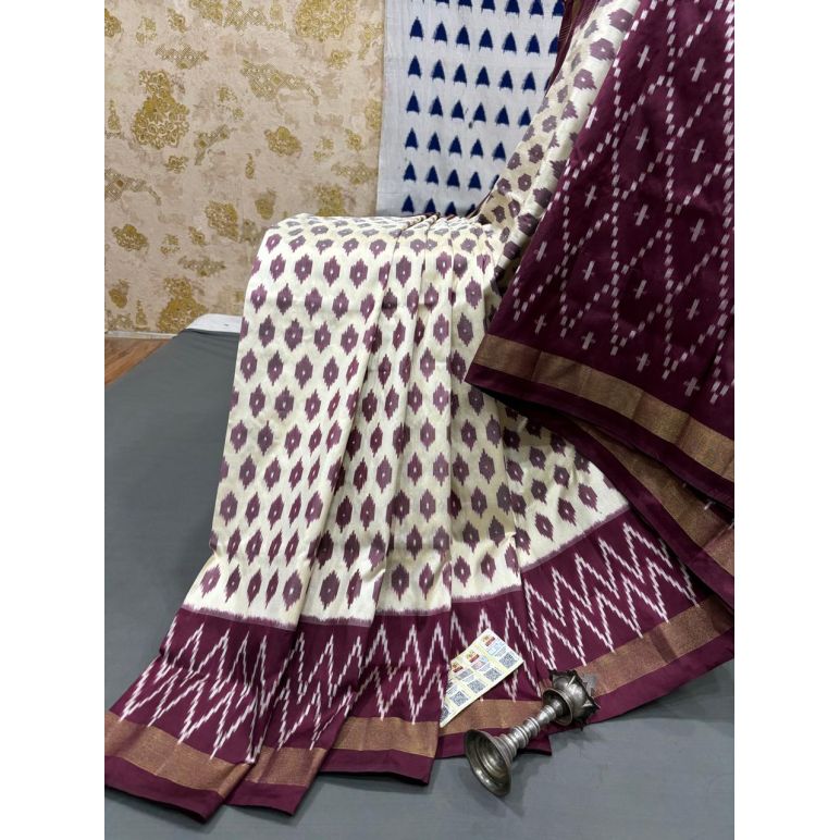 PRMHILWS5Y12XEDD01- light weight Ikat silk saree