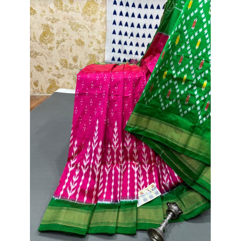 PRMHILWS5Y12XEDD03- light weight Ikat silk saree