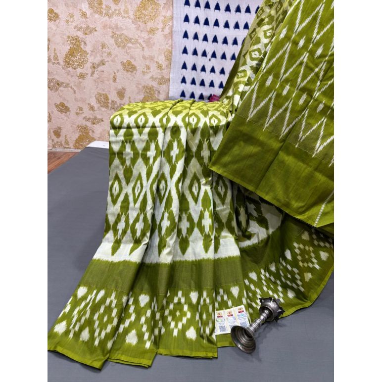 PRMHILWS5Y12XEDD08- light weight Ikat silk saree