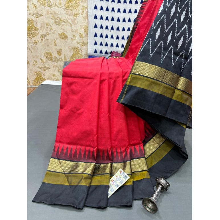PRMHILWS5Y12XEDD09- light weight Ikat silk saree