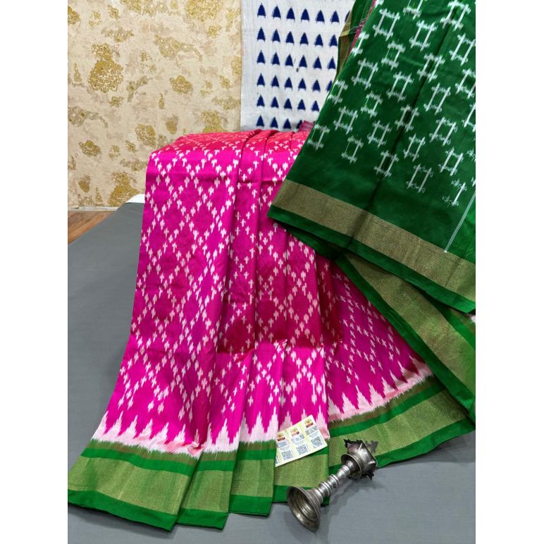 PRMHILWS5Y12XEDD11- light weight Ikat silk saree