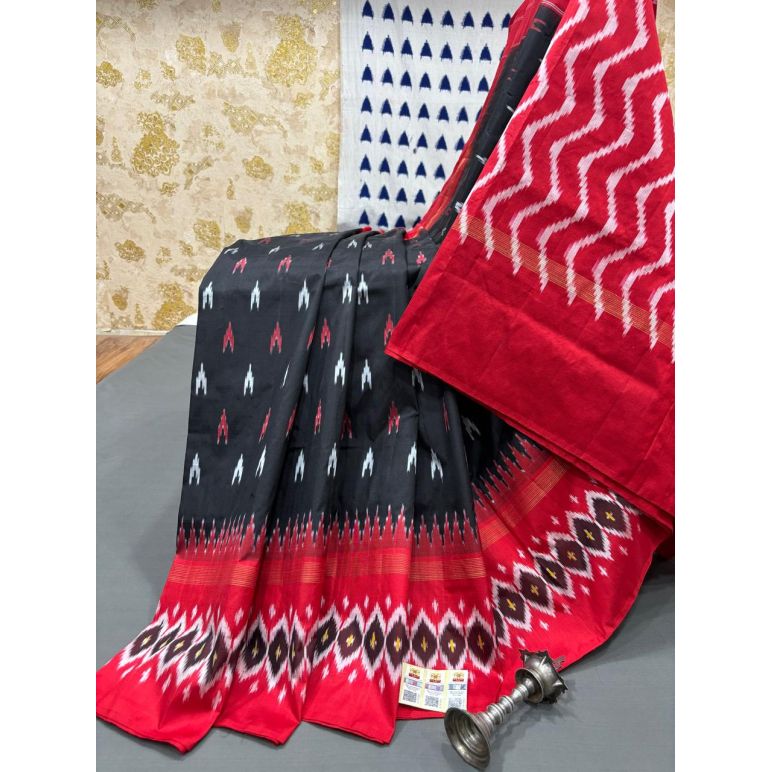 PRMHILWS5Y12XEDD19- light weight Ikat silk saree