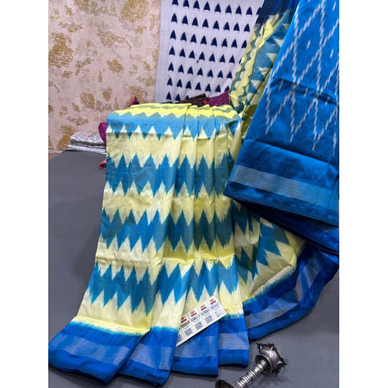 PRMHILWS5Y12XEDD24- light weight Ikat silk saree