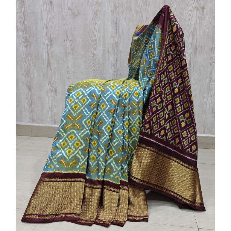 PSHLIDSS5Y12NCDD09- Ikat silk saree