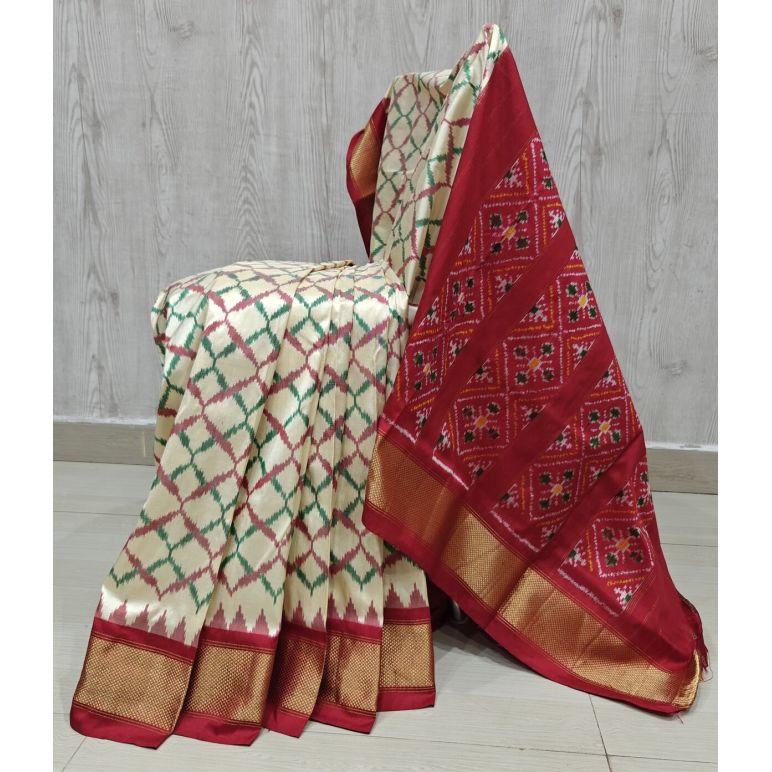 PSHLIDSS5Y12NCDD11- Ikat silk saree