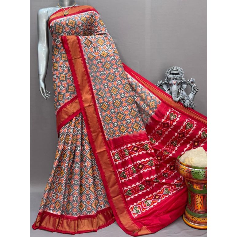 PSNTIDSS5Y10NDDC19- Ikat silk saree