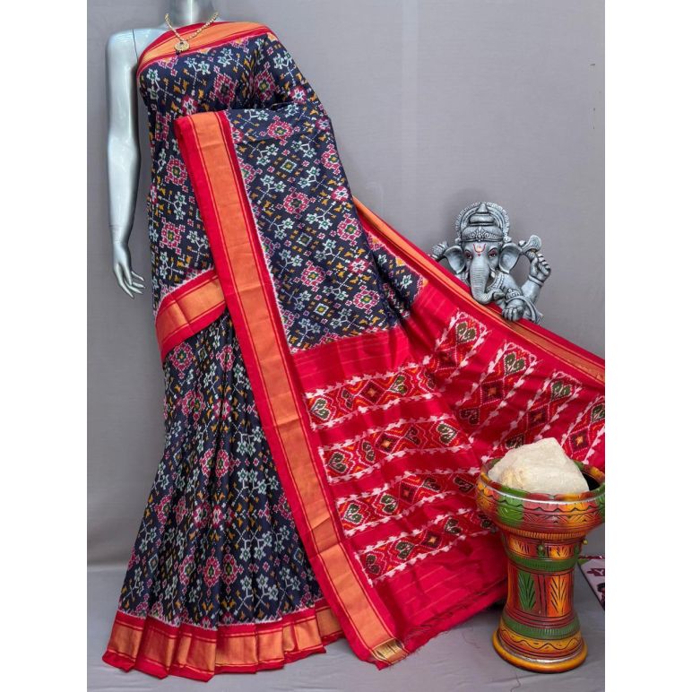PSNTIDSS5Y10NDDC21- Ikat silk saree