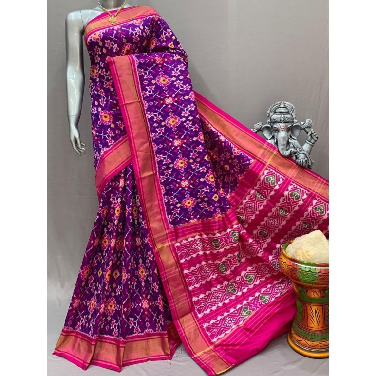 PSNTIDSS5Y10NDDC25- Ikat silk saree