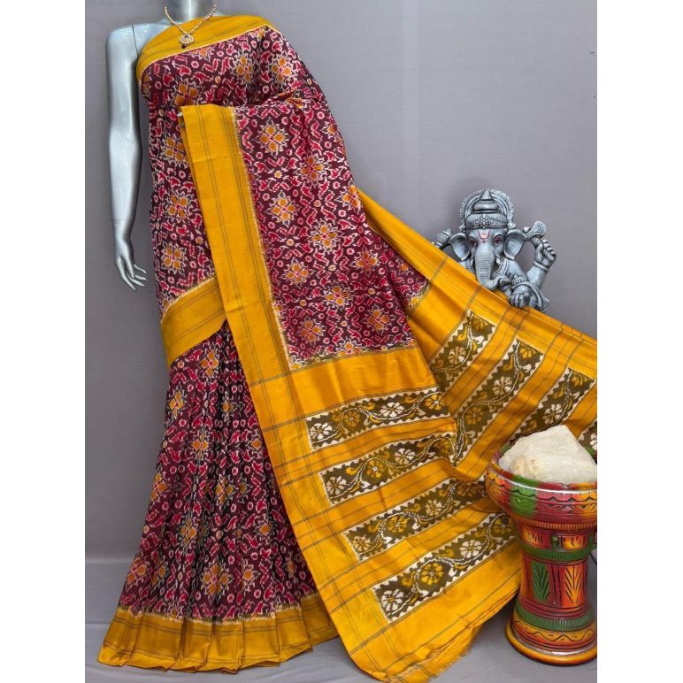 PSNTIDSS5Y10NDDC28- Ikat silk saree