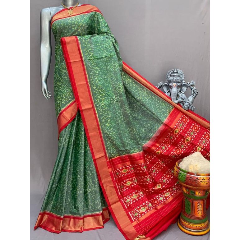 PSNTIDSS5Y10NDDC37- Ikat silk saree